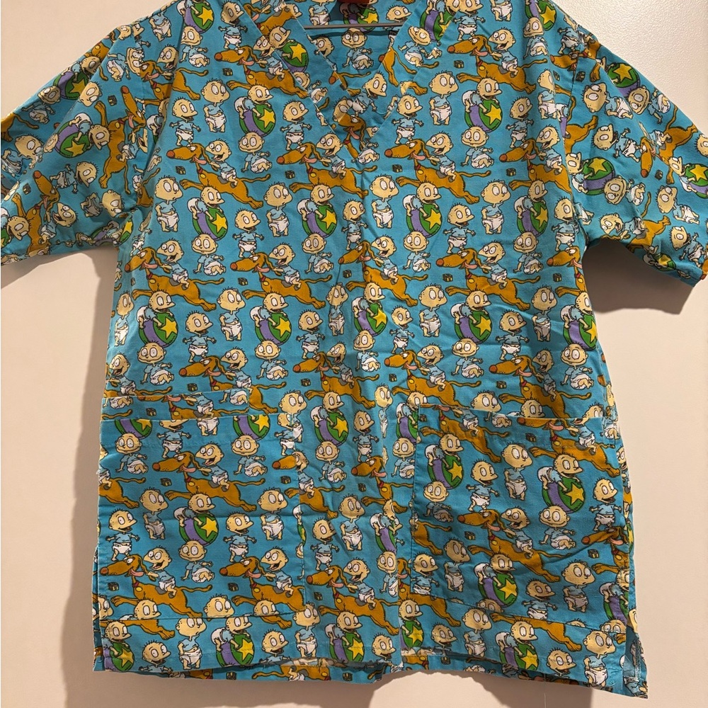 Blue Rugrats Scrub Top